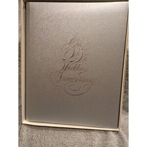C.R. Gibson Our 25th Wedding Anniversary Keepsake Book Memories Silver With Box
